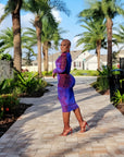 Jungle Fever Long Sleeve Dress - Red