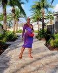Jungle Fever Long Sleeve Dress - Red