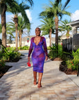 Jungle Fever Long Sleeve Dress - Red