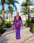 Jungle Fever Maxi Dress - Red