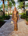 Jungle Fever Maxi Dress - Mustard