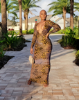 Jungle Fever Maxi Dress - Mustard
