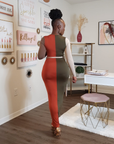 Color Block Maxi Dress