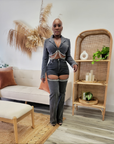 Fashionista 2pc Denim Pants Set
