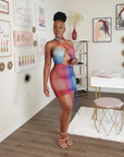 Karlie Ombre Halter Mini Dress