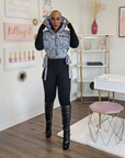 Vogue Denim Puffer Jacket