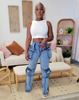 Multi Pocket Denim Pants