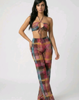 Plaid 3pc Pants Set