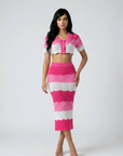 Sorbet Swirl Skirt Set - Pink