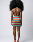 Karlie Stripe Halter Dress