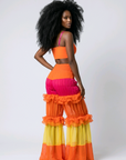 Tropical Heat Ruffle Pants Set