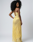 Maria Crochet Fringe Dress