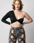 Tori One Sleeve Crop Top