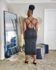 Summer Babe Crossback Midi Dress