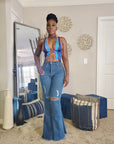 Thelma Bell Bottom Denim Pants