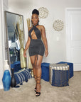 Black Halter Mini Dress
