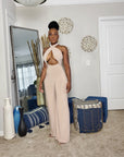 Halter Wide Leg Jumpsuit