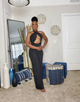 Halter Wide Leg Jumpsuit