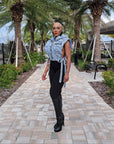 Vogue Denim Puffer Jacket