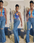 Thelma Bell Bottom Denim Pants