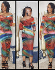 Take Me To Rio Off Shoulder Dress