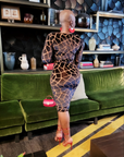 Safari Long Sleeve Midi Dress