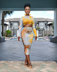 Nothing But Sexy 2pc Skirt Set - Mustard