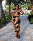 Isabella Stripe Tassel Maxi Skirt