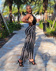 Isabella Stripe Tassel Maxi Skirt