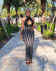 Isabella Stripe Tassel Maxi Skirt