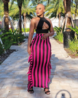 Isabella Stripe Tassel Maxi Skirt