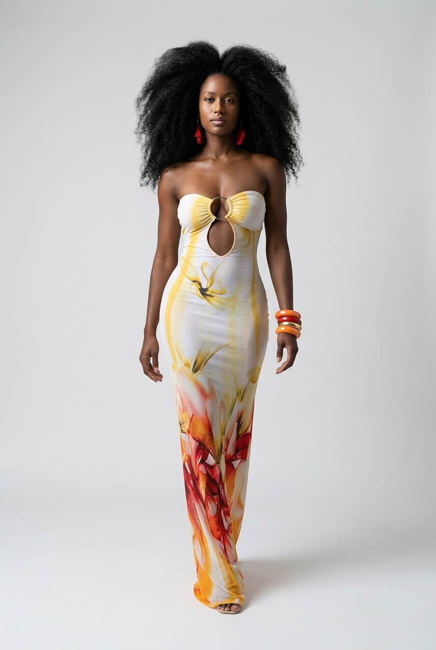 Tahiti Bloom Tube Dress