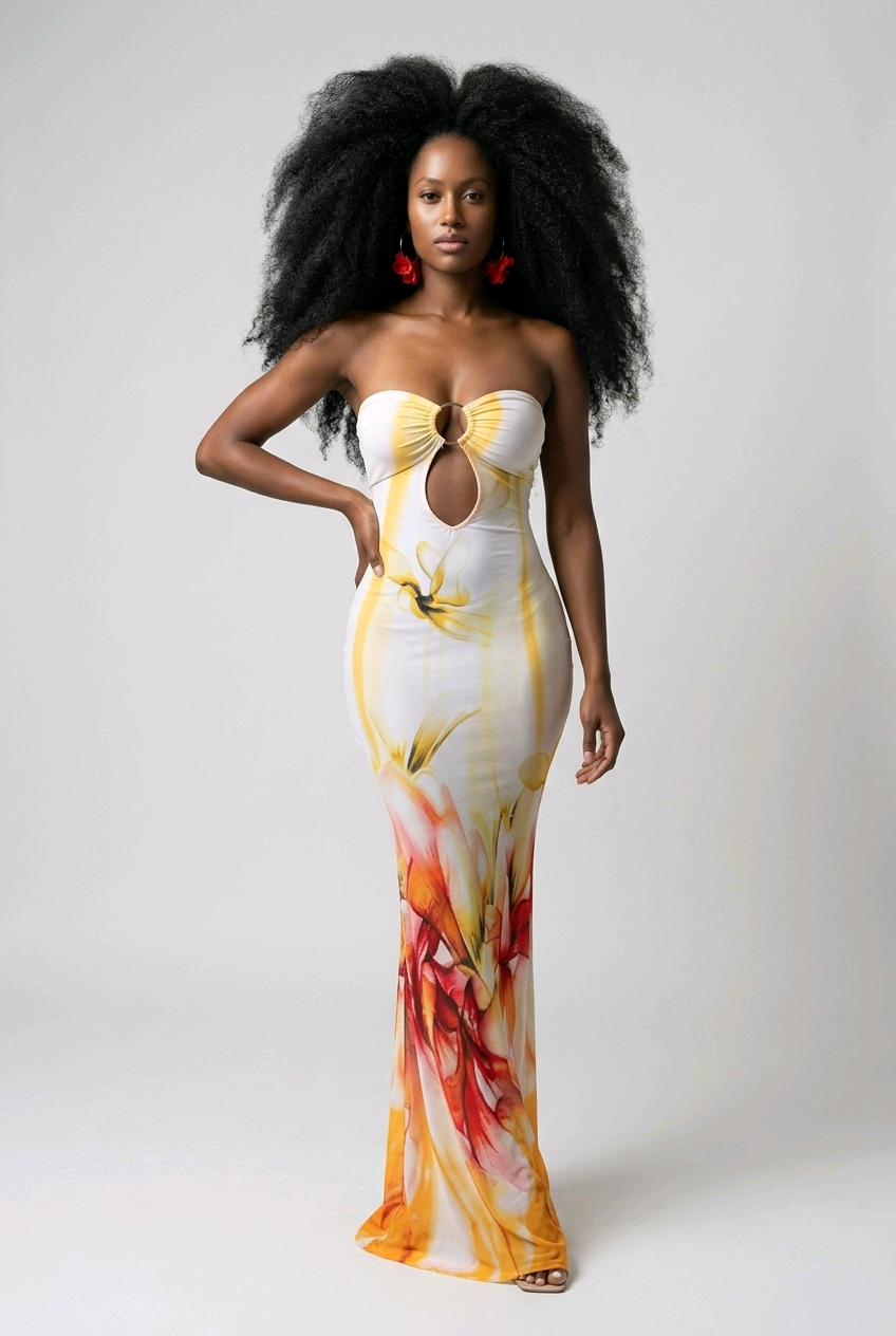 Tahiti Bloom Tube Dress
