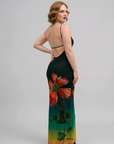 Ombre Floral Maxi Dress