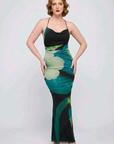 Emerald Bloom Maxi Dress