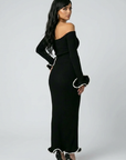 Black Swan Off Shoulder Dress