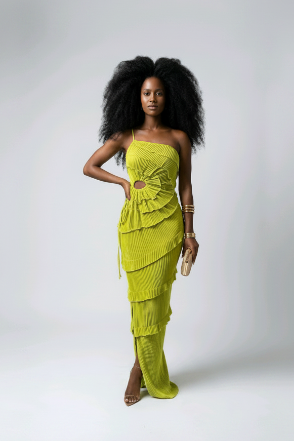 Jardin Luxe Ruffle Dress