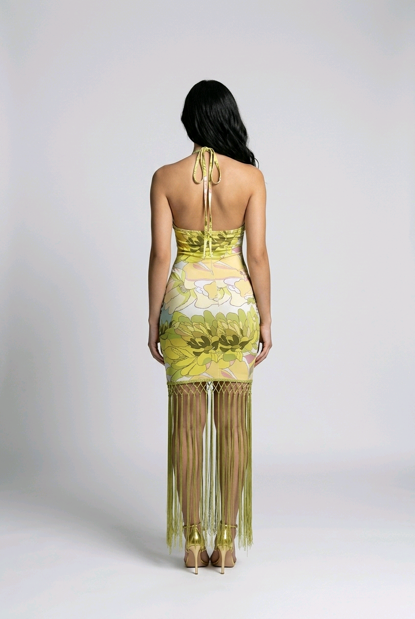 Gardenia Fringe Dress