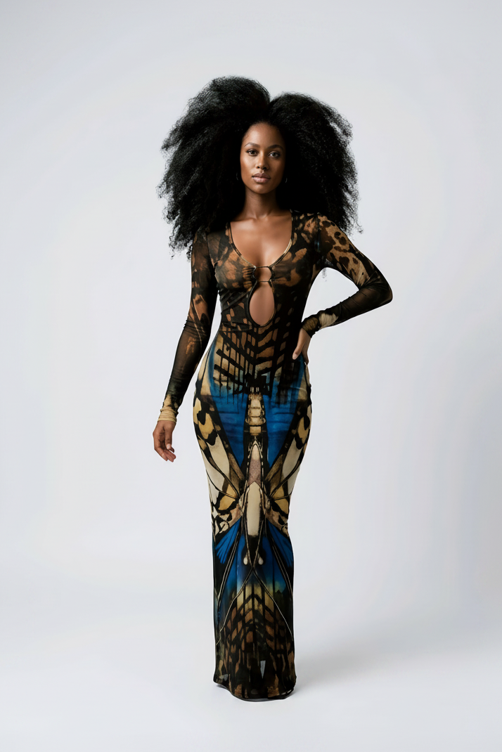 Monarch Butterfly Maxi Dress