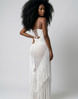 Maria Crochet Fringe Dress