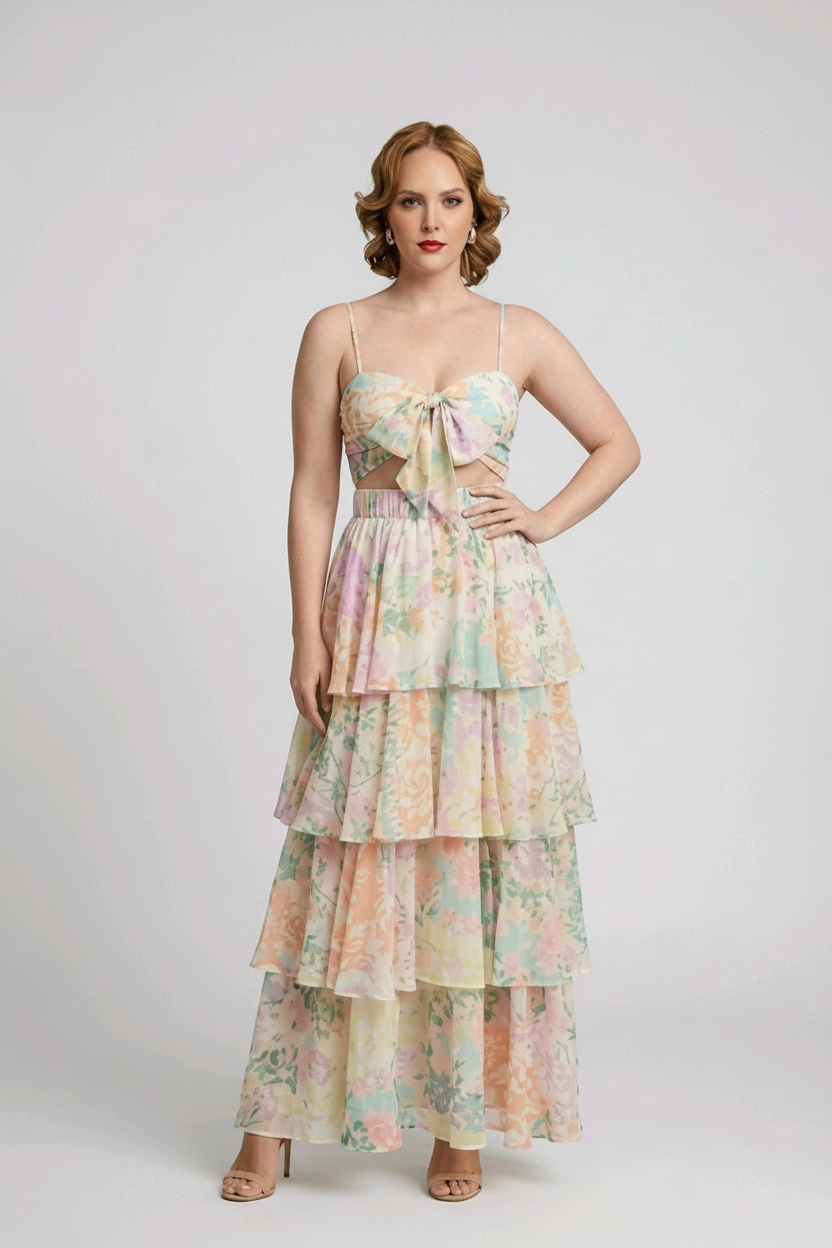 Emily Ruffle Maxi Dress