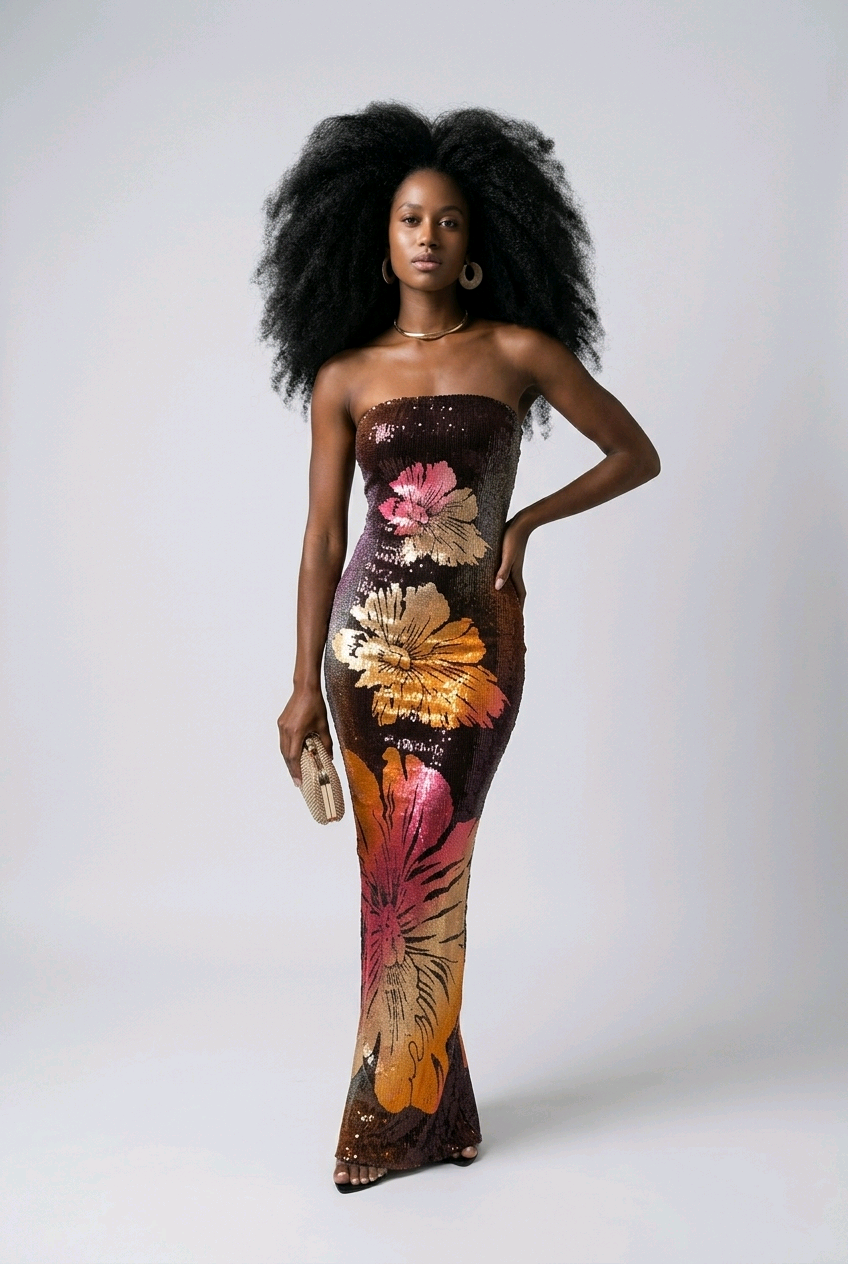 Cattleya Orchid Tube Dress