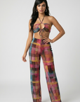 Plaid 3pc Pants Set