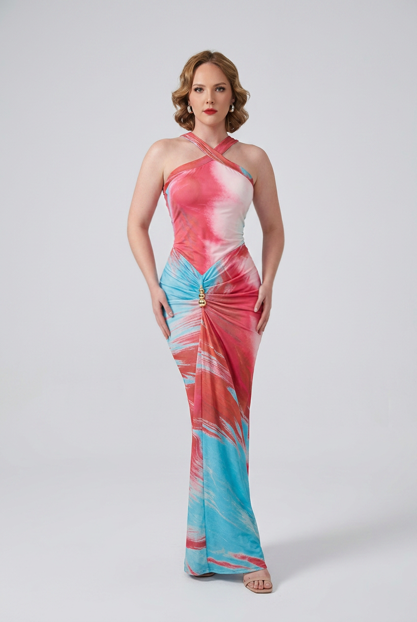 Palm Breeze Maxi Dress