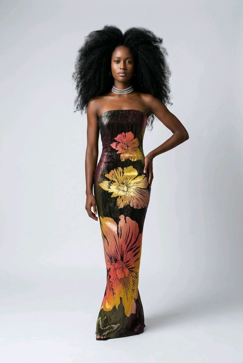 Cattleya Orchid Tube Dress