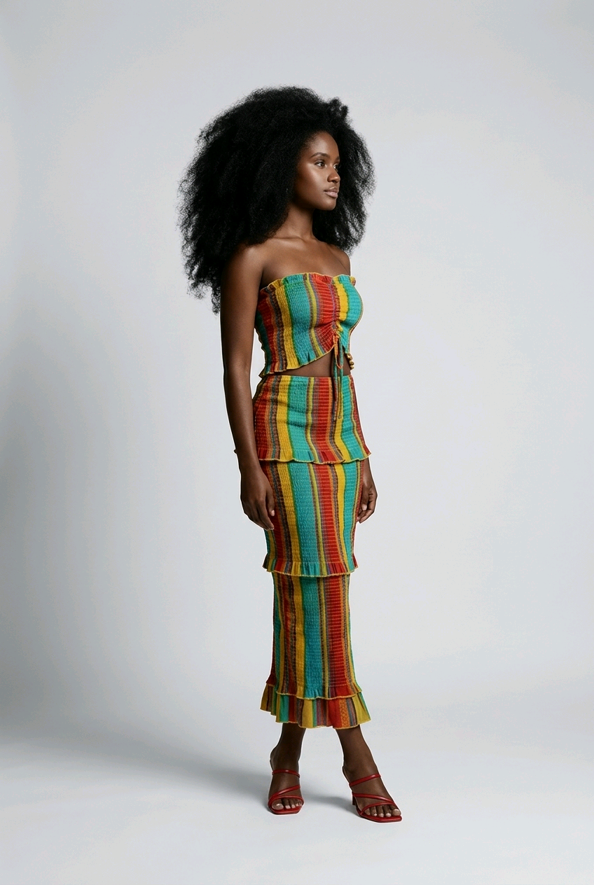 Island Gyal Smocked Maxi Dress