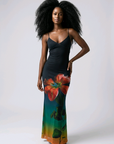 Ombre Floral Maxi Dress