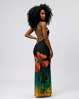 Ombre Floral Maxi Dress