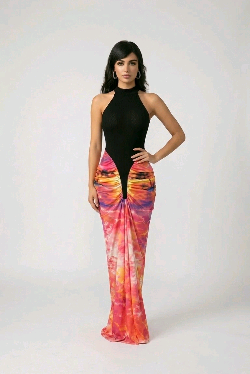 Radiant Bloom Maxi Dress