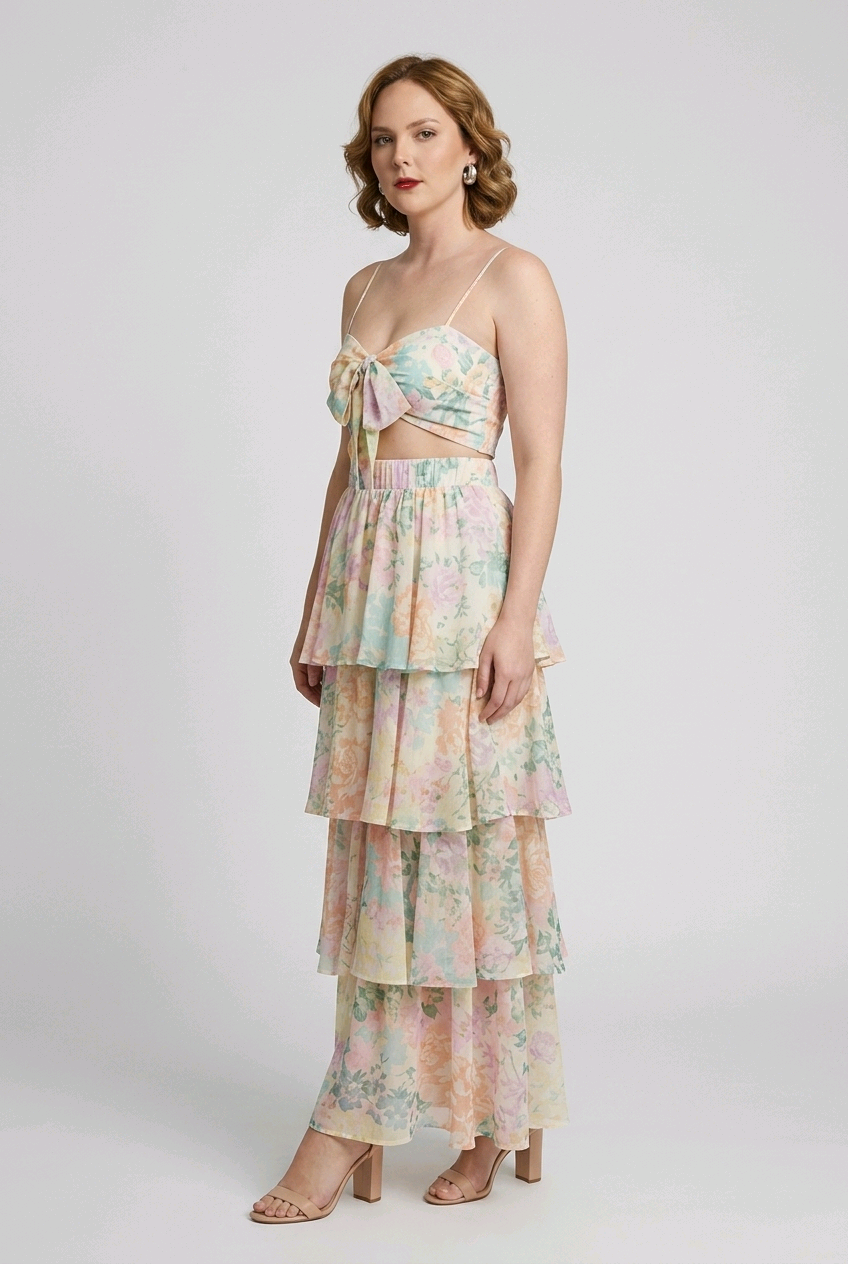 Emily Ruffle Maxi Dress
